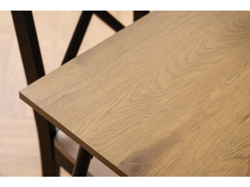 Stół Peru 120x80cm dąb/czarny - ACTONA